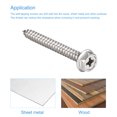 thumbnail image 3 of Unique Bargains M4 x 35mm 304 Stainless Steel Phillips Hex Washer Self Tapping Screws 25 Pack, 3 of 4