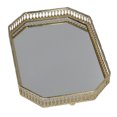 thumbnail image 3 of Plateau Miroir, Style Rétro Taille Compacte Plateau Doré pour Chambre, 3 of 8