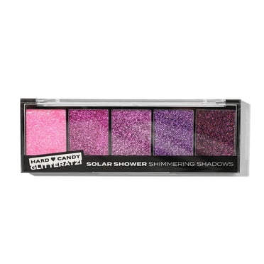 Hard Candy Glitteratzi, Eye Shadow Palette, Glitter Finish, Solar Shower, 5 Sparkling Shades