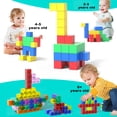 thumbnail image 1 of 32/64/96Pcs/Set Magnetic Cube Building Block Preschool Learning Educational Colorful Building Brick Construction STEM Toy Toddlers Boys Girls Gift, 1 of 7