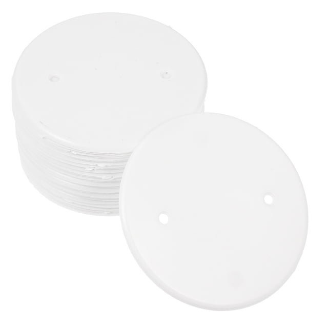 50pcs White Ceiling Blank-up Cover Flat Round Blank Plate Octagon Box Electrical Box Cover Plates In Ceilings Or Walls For Oversize Box Openings Or Drywall