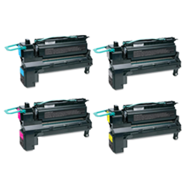Zoomtoner Compatible Lexmark X792 Laser Toner Cartridge Set Extra High Yield Black Cyan Yellow Magenta for Lexmark / IBM X792DE