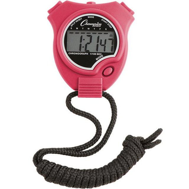 Champion Sports 910NPK Stop Watch, Neon Pink