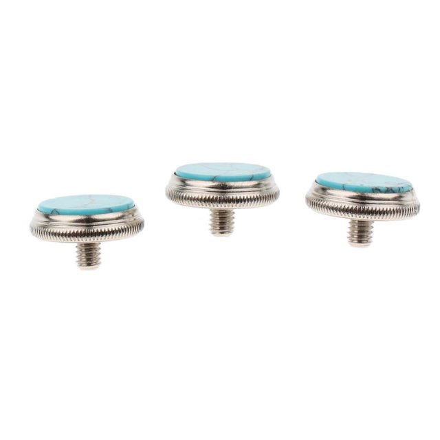 Ruiboury 3 Pcs Boutons de Réparation de Trompette Accessoires d'Instruments de Musique C 3 Pcs Bleu turquoise