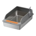 thumbnail image 2 of lionlar Cat Litter Box Cat Sand Box Heightened Fence Anti Splashing Kitty Litter Pan Dark Gray, 2 of 9
