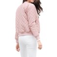 thumbnail image 3 of INSPIRE CHIC Vestes Matelassées pour Femmes Col Montant Fermeture Éclair Manches Raglan Blouson Bomber, 3 of 5