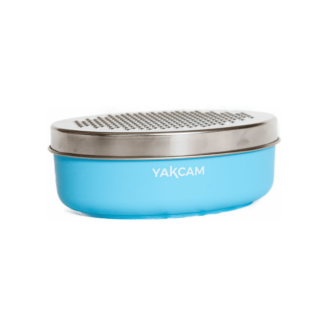 YAKCAM Râpe à Fromage avec Contenant de Rangement et Couvercle, Fond Antidérapant, Râpe à Légumes, 7 x 5 x 2,5 Po