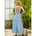 thumbnail image 2 of ANGEL FASHIONS Women Spaghetti strap V Neck A-line Prom Dress Small, 2 of 7