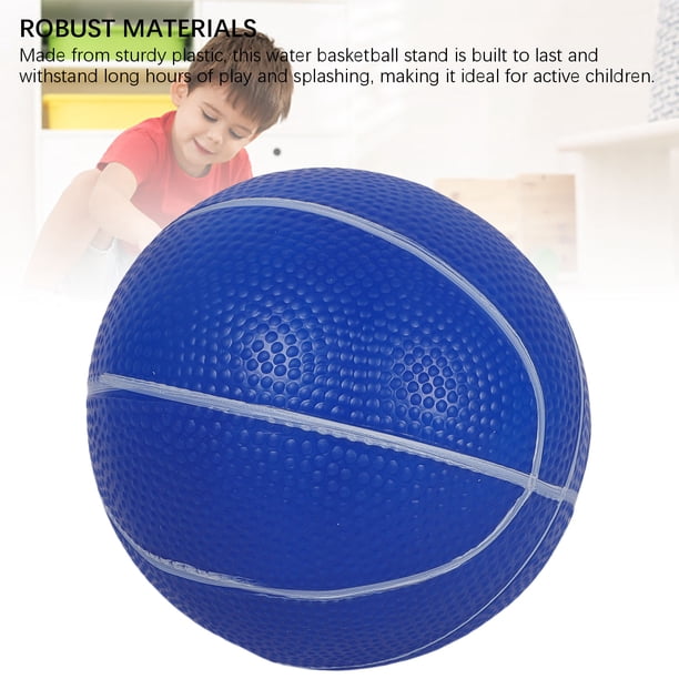 Panier de Basketball Flottant, Panier de Basketball de Piscine Interactif Sécuritaire avec Ballon à Pompe pour l'Extérieur Bleu,Rouge
