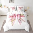 thumbnail image 2 of Erosebridal Kawaii Bowknot Bedding Queen Size,Cartoon Sheep Rabbit Bedding Sets Queen Size,Floral Decor,Reversible,Lightweight,7pcs, 2 of 5