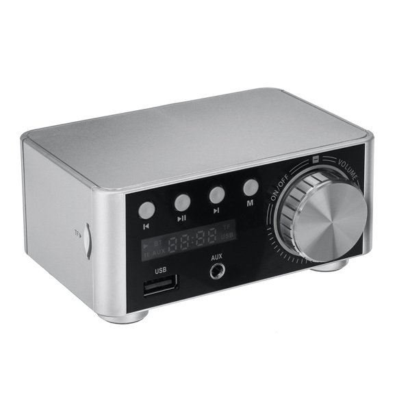 Mini HiFi Bluetooth 5.0 Power Class D Amplifier Tpa3116 Digital Amp 50W*2 Home Car Marine USB/AUX IN ,Scalable Fun