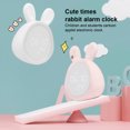 thumbnail image 3 of Alarm Clock with Night Light Rechargeable Sleeping Decoration Sleeping Alarm Morning Digital Display Animal Decoration Bedside Electronic Cordless Pink, 3 of 7