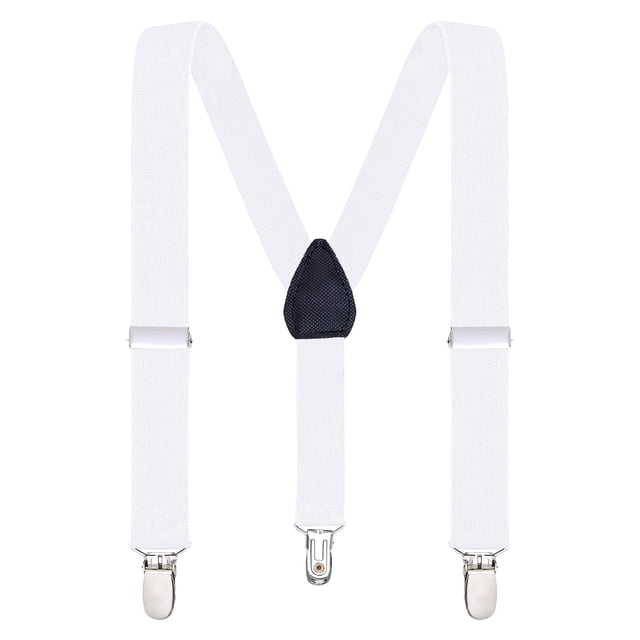Buyless Fashion Adjustable Suspenders for Kids Toddlers Baby Elastic Solid Color 1 Inch - Y Back Design