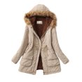 thumbnail image 1 of MAWCLOS Parka pour Dames Veste à Cordon Manteau d'Hiver Décontracté à Capuche Kaki m, 1 of 2