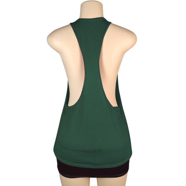 Timegard Womens Tank Top Summer Athletic Sleeveless Racerback Casual Comfy Workout Tee Top Solid Color