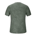 thumbnail image 4 of QIPOPIQ T-Shirts à Manches Courtes pour Hommes à Col Rond Hommes Henley T-Shirts Graphiques T-Shirts d'Été Unis Mode Chandail T-Shirt T-Shirts Cadeau pour Père et Lui 2024 Liquidation Vert m, 4 of 5