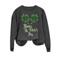 thumbnail image 4 of VKOYWKM Chandails de la Saint-Patrick à Manches Longues, Col Rond, Chandails à Enfiler, Hauts, Graphique « Lucky Four Leaf », Chandails de la Saint-Patty Cadeaux pour Dat, 4 of 5