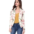 thumbnail image 1 of INSPIRE CHIC Blazer Ouvert à Revers Cranté à Manches Longues Intégrales pour Femme, 1 of 6
