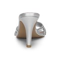 thumbnail image 3 of BLISSFUL STEP Sandales Mules à Talons Hauts Stilettos pour Femmes avec Décor de Strass Argent 6, 3 of 8