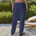thumbnail image 4 of Dagugfen Lounge Pants for Men Elastic Waist Drawstring Loose Lightweight Travel Beach Pants Work Pants, 4 of 5