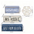 thumbnail image 3 of LSLJS Christmas Blue Snowflake Tiered Tray Exquisite Wooden Decorative Piece Fall-Winter Centerpiece for Dining Tables, 3 of 6