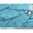 thumbnail image 3 of Soimoi Blue Rayon Fabric Reindeer Animal Decor Fabric Printed Yard 56 Inch Wide, 3 of 3