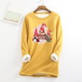 thumbnail image 1 of Vêtements d'Automne Mode Femme Noël Imprimé Manches Régulières Hiver Ample Vacances Décontracté Manches Col Rond Chemise Hauts Tenues Femmes Hiver en Liquidation, 1 of 5