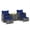 Navy,Mix Grey, variant on Costway 5 Piece Patio Rattan Furniture with 2 Ottomans & Tempered Glass Coffee Table Black
