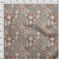 thumbnail image 3 of oneOone Cotton Cambric Fabric Block & Geometric Ikat Print Fabric By Yard 56 Inch Wide, 3 of 4
