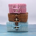 thumbnail image 4 of Vintage Rattan Woven Storage Case Makeup Holder Suitcase Sundries Organizer Box, 4 of 6