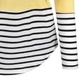thumbnail image 4 of Heliisoer Blouse de Maternité à Col Rond à Rayures Patchwork Longue pour Femme Enceinte et Allaitement, 4 of 4