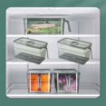thumbnail image 4 of Oleegame 1PC Kids Snack Boxes For School Kitchen Storage Basket Kitchen Storage Basket Clear Stackable Fridge Storage Containers With Handle Bread Box For Kitchen Counter Airtight, 4 of 8