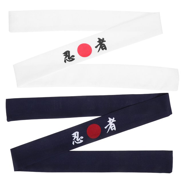 Miangastore 2Pcs Japanese Headbands Chef Headbands Decorative Chef Headbands Sushi Costume