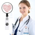 thumbnail image 2 of Nurse Badge Buckle Love Stethoscope Easy-To-Pull Buckle Retractable Badge Easy-To-Pull Certificate Buckle, 2 of 9