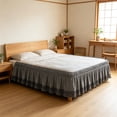 thumbnail image 1 of MTBLYS Elastic Pleated Bed Skirt Non-Slide Design Polyester Hotel Style Drooping Bed Skirt 1-Pack for Home Hotel Spring Mattress Use, 1 of 6