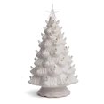 thumbnail image 4 of Milltown Merchants Ceramic Christmas Tree - Tabletop Christmas Tree with Lights - (15.5" Large White Christmas Tree/White Lights) - Lighted Vintage Ceramic Tree, 4 of 5