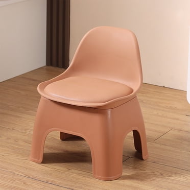 EGNMCR Home Office Furniture Plastic Small Stool Thickened Household Chair Children Backrest Chair Sofa Coffee Table Short Stool Adult Living Room Stools Plastic Backrest Stool