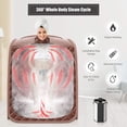 thumbnail image 4 of Costway Sauna à Vapeur Portable avec Température Réglable à 9 Vitesses et Boîte à Herbes Café, 4 of 9