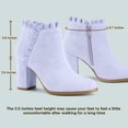 thumbnail image 2 of Unique Bargains Bottines à Talon Épais à Volants pour Femmes, 2 of 5