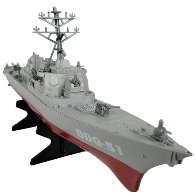 CHUANK 1PC Navy Ship Model Plastic Warship Destroyer Boy Toys