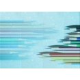 thumbnail image 1 of Ahgly Company Machine Washable Indoor Rectangle Transitional Tron Blue Area Rugs, 2' x 3', 1 of 7