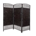 thumbnail image 1 of 3 Panel Woven Bamboo Screen (Basketweave), 1 of 3