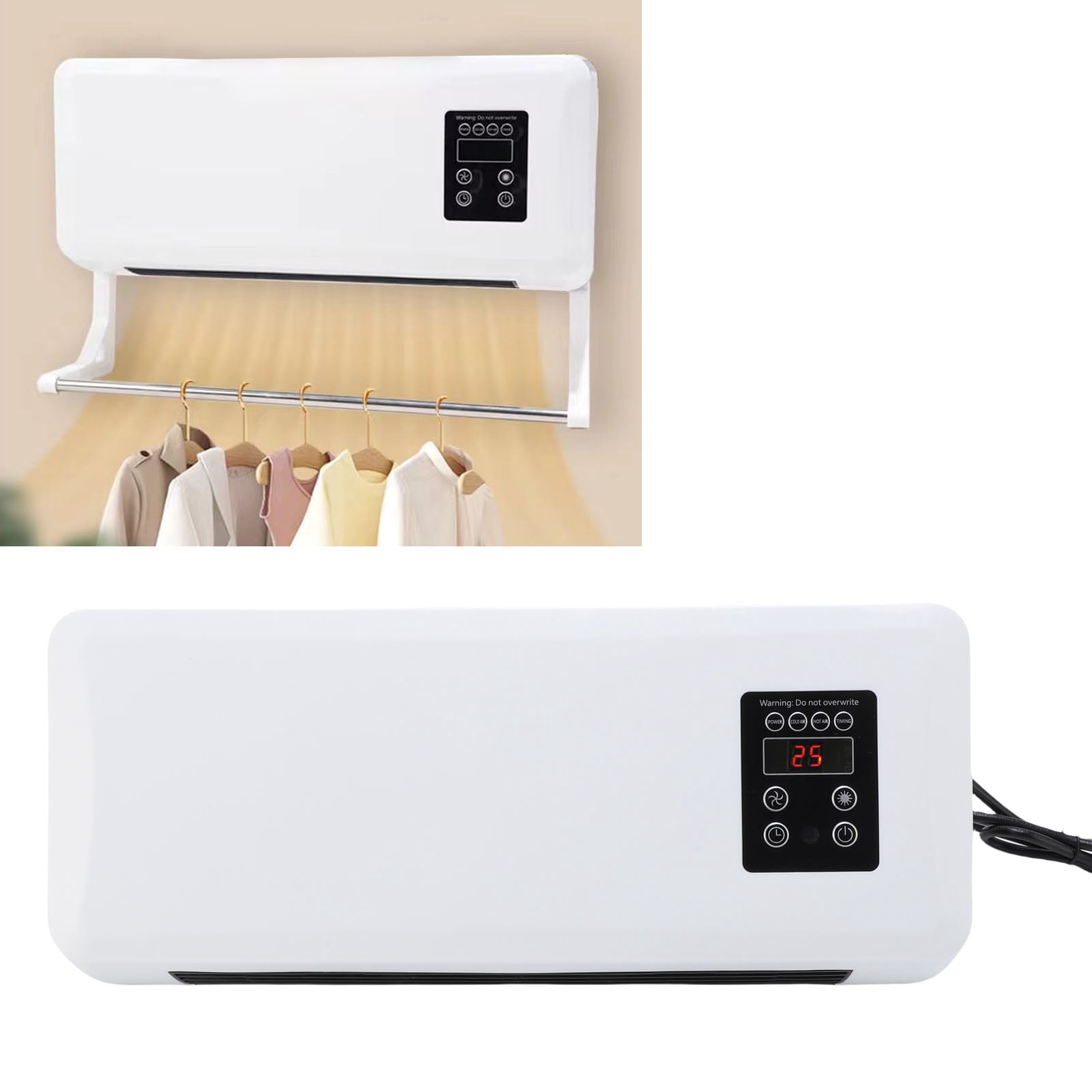 Smart Portable Air Conditioner with Heat, Smart Wall Heater Portable Wall Mounted AC Wall Mounted Air Conditioner Heater Cooler with Remote Control for Home Bedroom