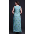 thumbnail image 4 of Bimba Feuilles Femmes Imprimé Fente avant Sans Manches Maxi Été Longue Robe Décontractée-Xx-Grand, 4 of 5