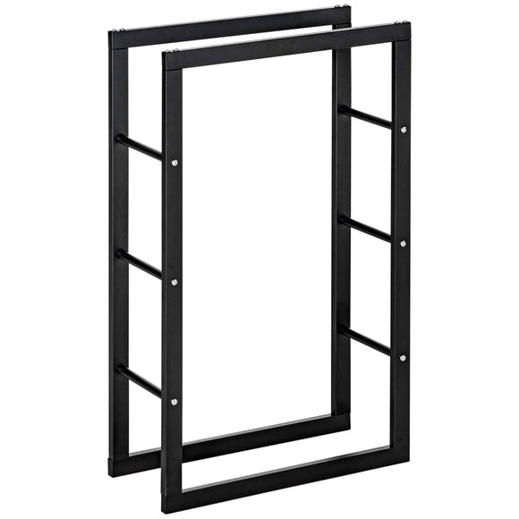 HOMCOM Firewood Rack Fireplace Log Holder, 23.6" x 9.8" x 39.4"