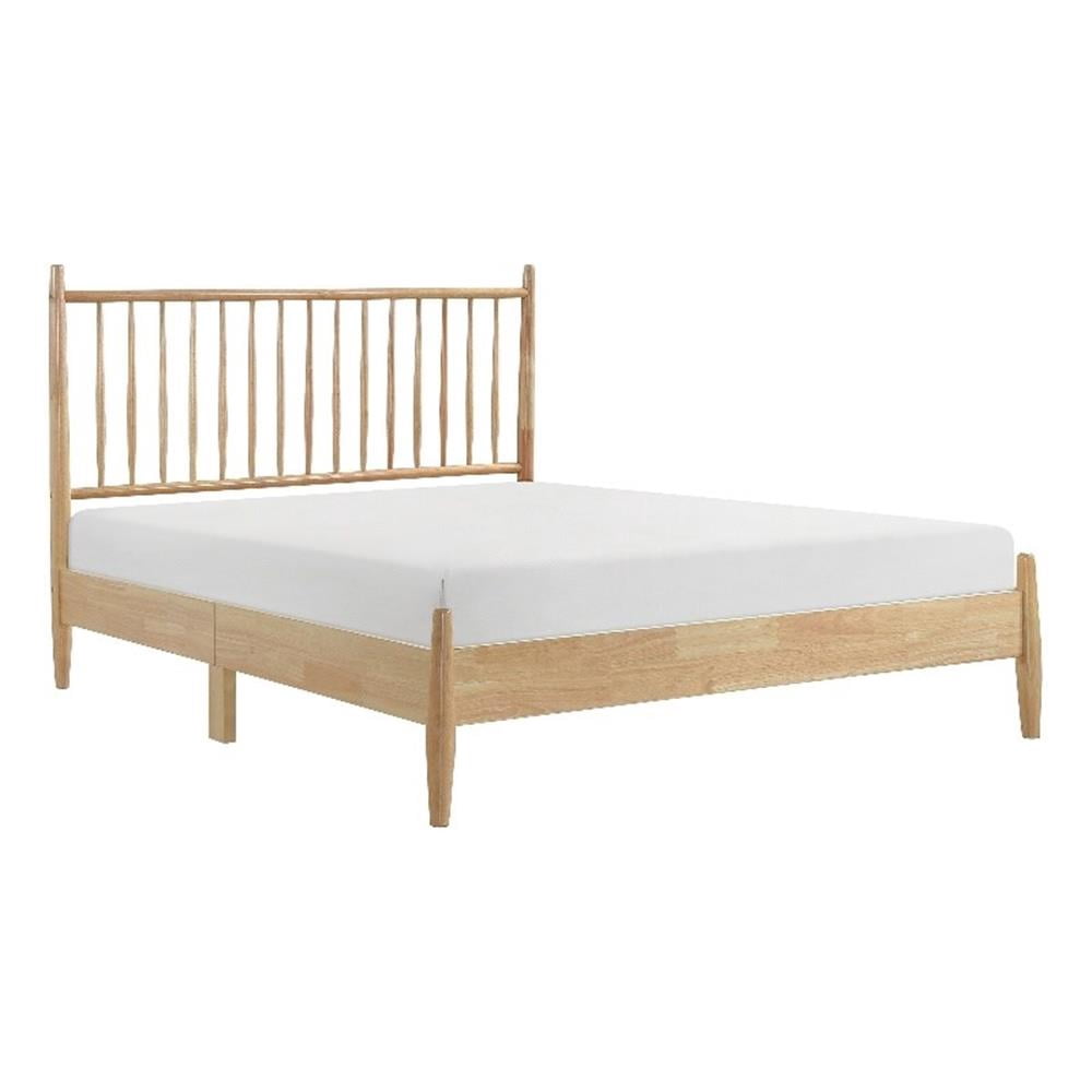 Pemberly Row Lit Plateforme Contemporain en Bois Format Double, Naturel