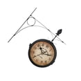 thumbnail image 1 of Wweixi Wall Clock 8.58inch Metal Round Double Sided for Kitchen Room Outdoor, 1 of 6