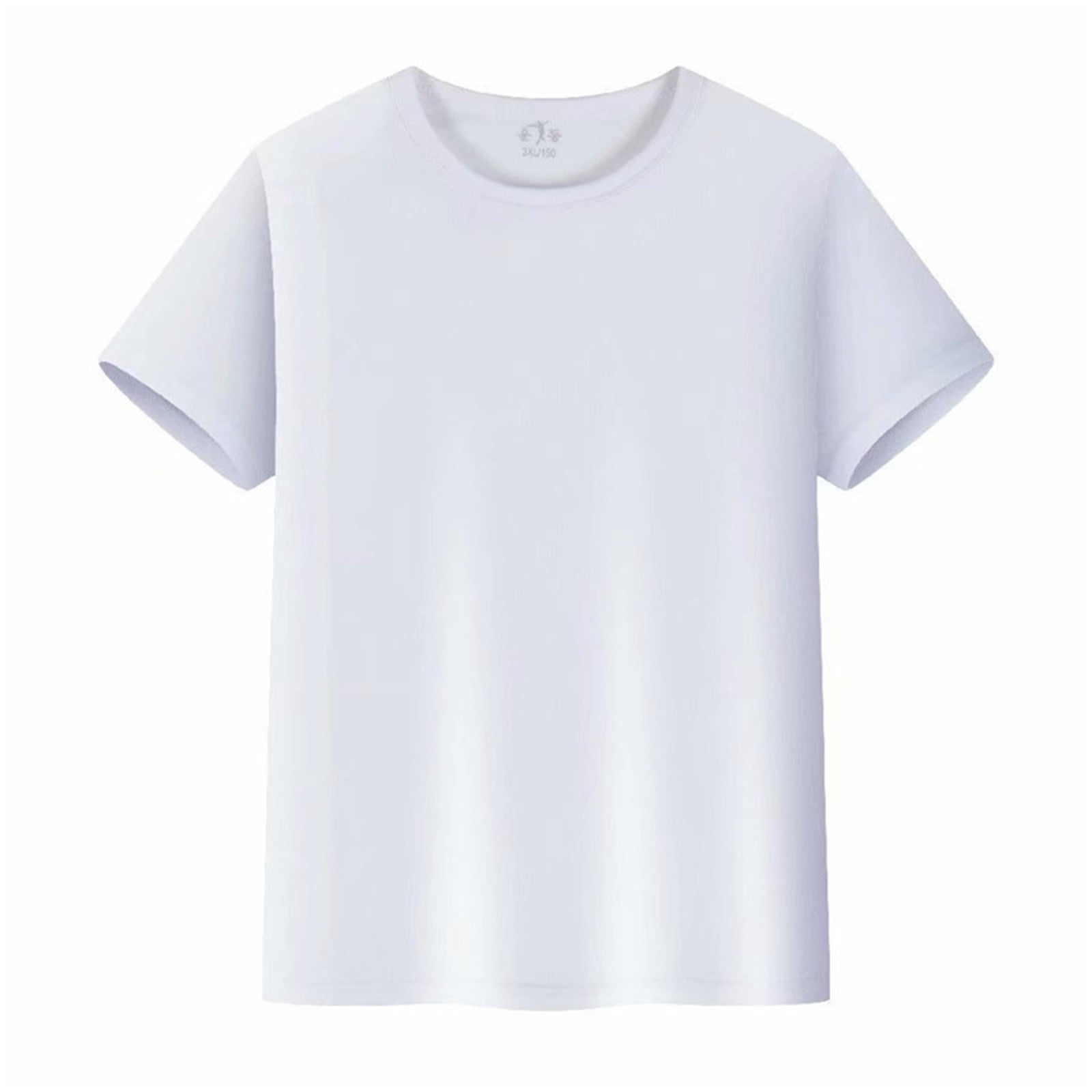 Hiiyo Men's Quick Drying T-Shirt Solid Color Short Sleeve T Shirt Summer Daily Tshirt