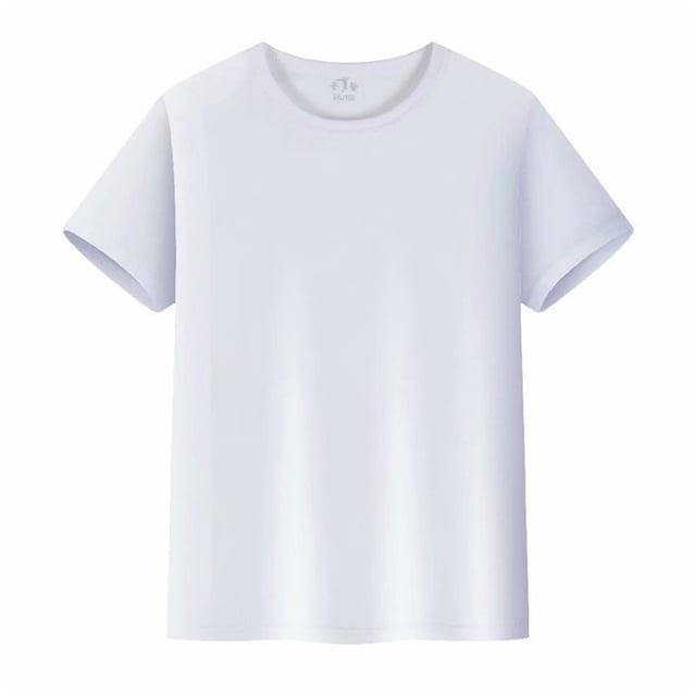 Hiiyo Men's Quick Drying T-Shirt Solid Color Short Sleeve T Shirt Versatile Classic T-Shirt