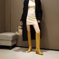 thumbnail image 4 of Bottes Mode Grande Taille Femmes Bottes à Tige Longue à Imprimé Serpent Chaussures à Talons Bas Pointues Bottes Bottes Cavalières, 4 of 9